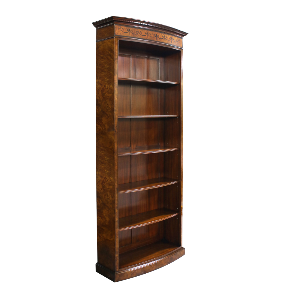 33477-220-Bow-Fronted-Bookcase-Tall,-Burl,-EM-(2)