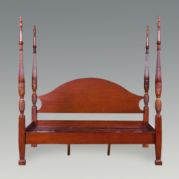 Rice Carved Poster Bed King Jansen Furniture 33870k Rice Carved Poster Bed King Mlsp 1
