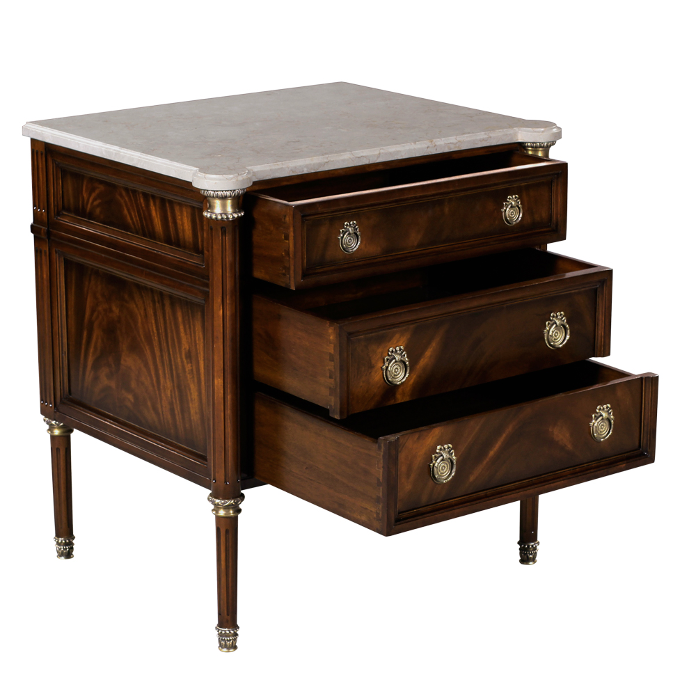 NIGHTSTAND MELISSA MARBLE TOP Jansen Furniture
