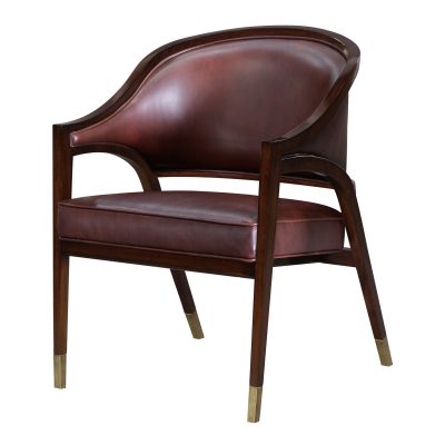 34649L---Chair-Memphis,-Uph-Back,-Mahogany-Version,-with-Leather,-EM-ABRN,(2)