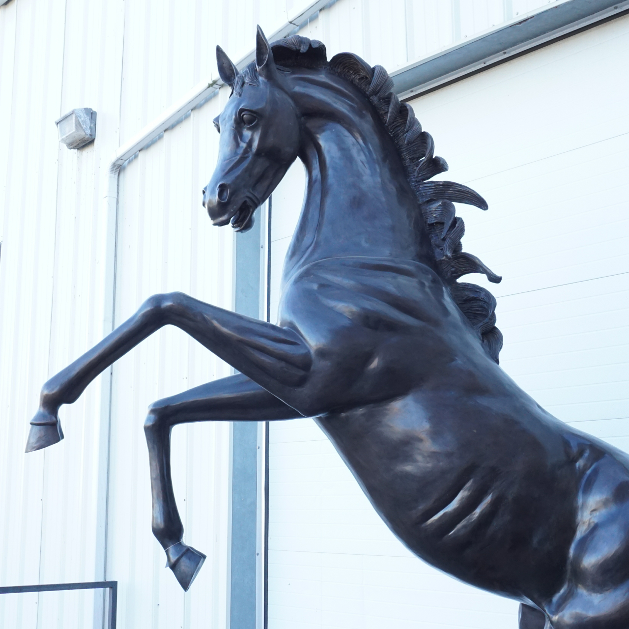 Life Size Rearing Horse Bronze Statue Jansen Furniture