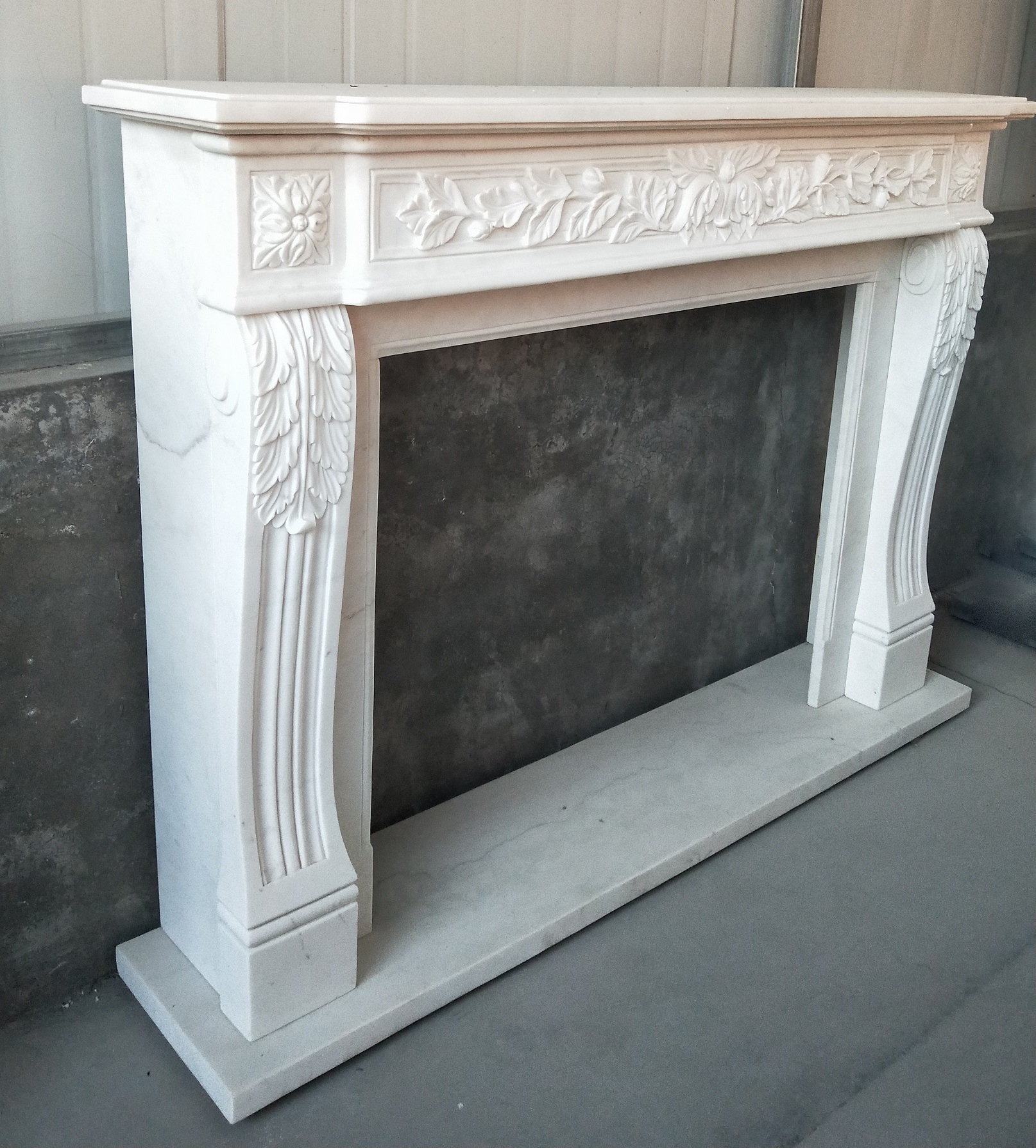 WHITE MARBLE FIREPLACE | Jansen Furniture